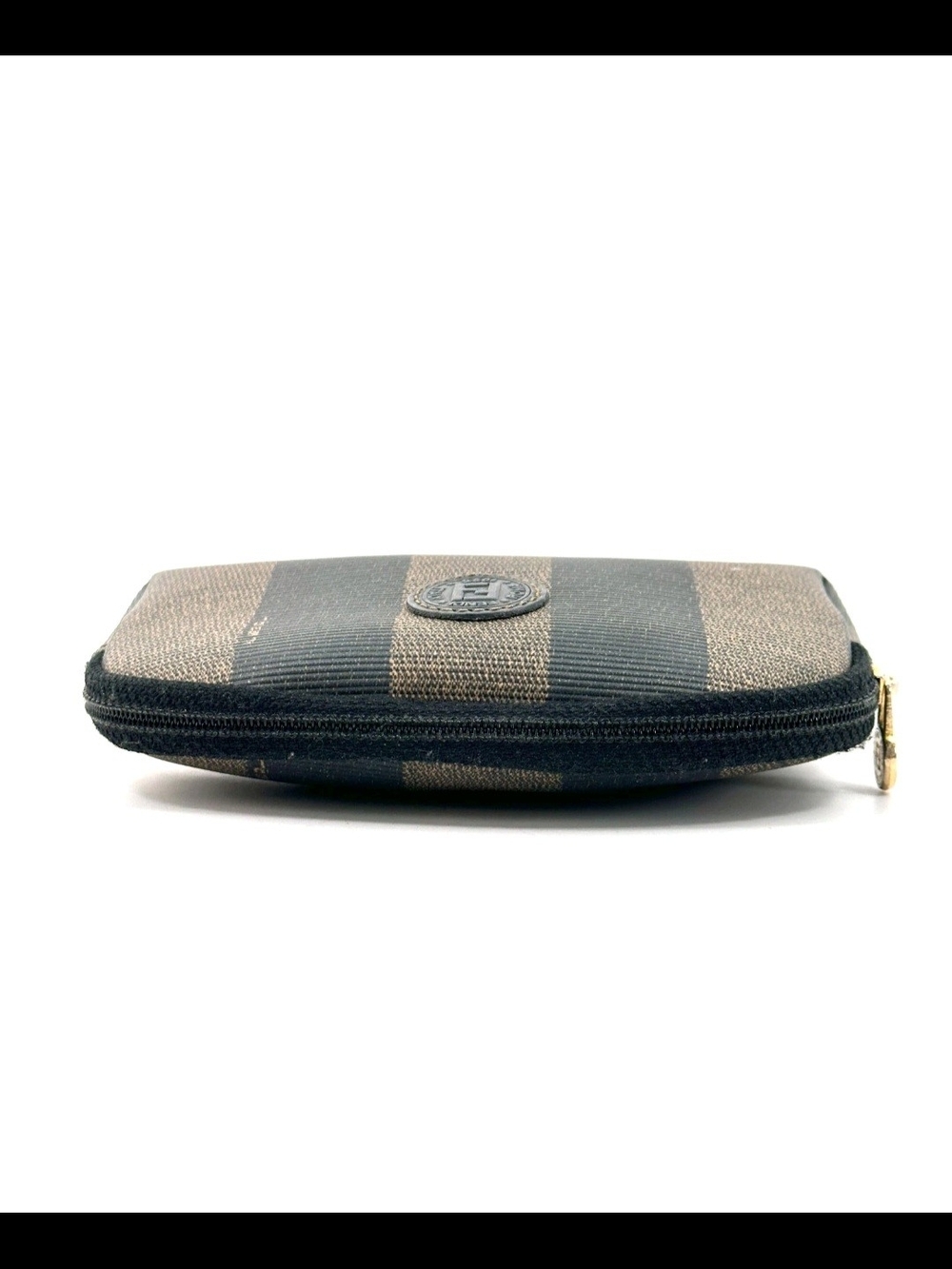 Fendi Vintage Pequin PVC Brown Pouch **Authentic - Picture 5 of 16